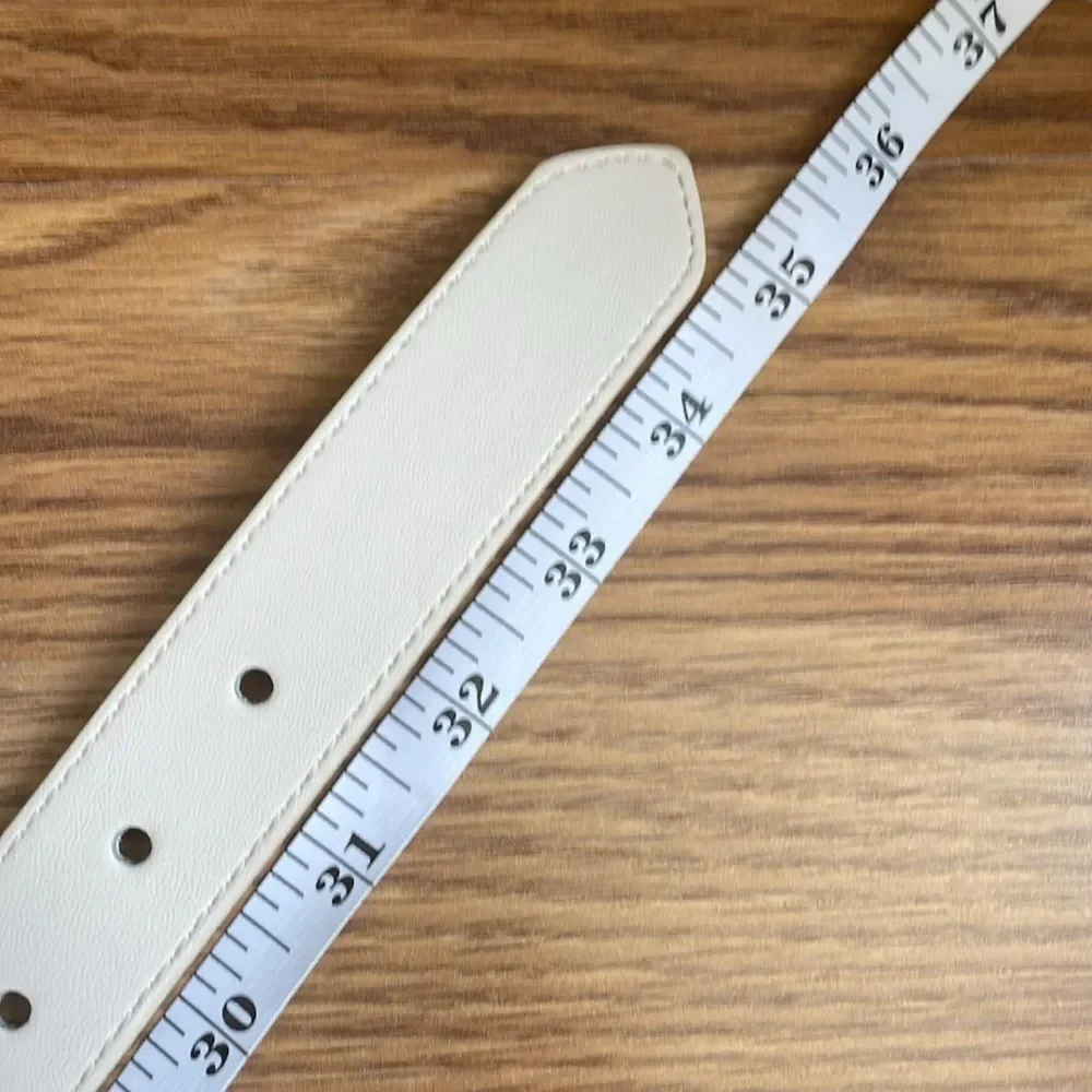 H&M Belt with a metal buckle Natural White Size XS NWOT